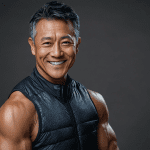 A middle aged man who has had stem cell treatment to help with muscle growth