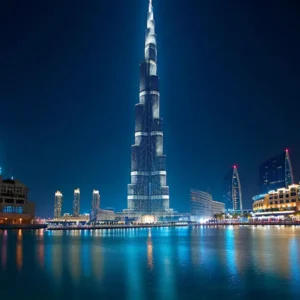 Burj Khalifa in Dubai, representing the city's advanced healthcare and stem cell therapy innovations