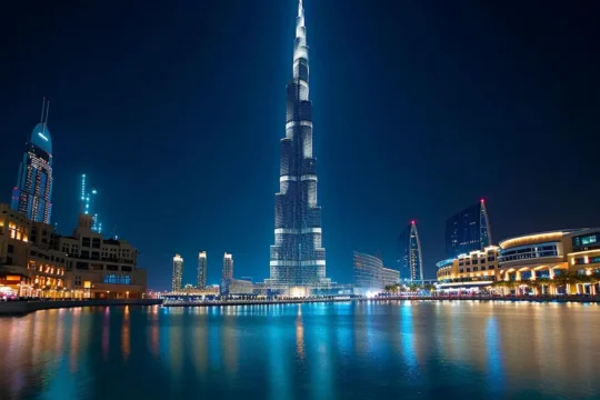 Burj Khalifa in Dubai, representing the city's advanced healthcare and stem cell therapy innovations