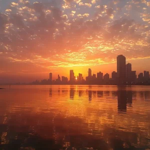 Panama City skyline at sunset with modern skyscrapers and waterfront, representing Panama as a hub for advanced stem cell therapy and medical tourism.