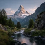 The Matterhorn mountain in Zermatt, symbolizing precision, resilience, and natural strength, values reflected in advanced stem cell therapy and regenerative medicine