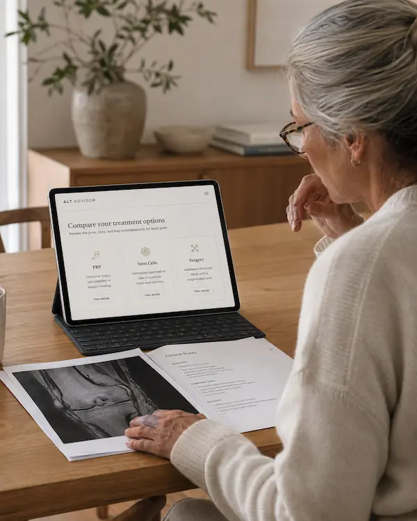 Patient using Alt Treatment to understand treatment options